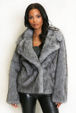 Load image into Gallery viewer, Grár pels fallegur pels jól mjúkur www.demetra.is
