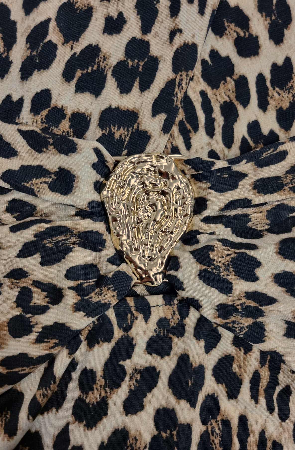 Ermalaus kjóll tígrisdýramynstur www.demetra.is